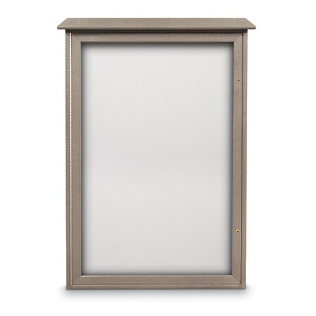 United Visual Products Outdoor Enclosed Combo Board, 72"x36", Gold Frame/Burgundy & Keylime UVCB7236ODG-BURGUN-KEYLIME